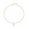 18K Gold-Plated Stainless Steel Necklace with White Mother-of-Pearl Square Pendant | French INS Style Fashion Jewelry