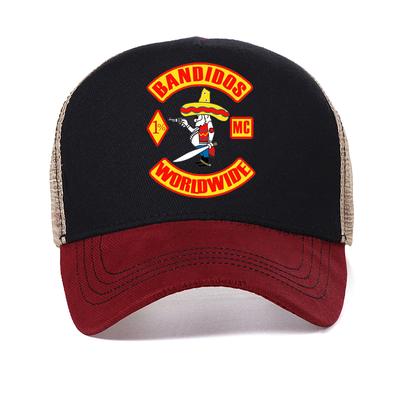 Bandidos Motorradclub Männer Baseballkappe Sommer Mode Netz Truckerhut Verstellbar Atmungsaktiv Snapback Hüte