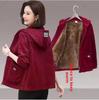 Thickened Corduroy Jacket Women's Casual Fleece-Lined Hooded Sweater Coat Warm Autumn Winter New Style Mommy Clothes