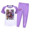 Kpop Demon Hunters Print Toddler Pajama Suit With Soft Cotton Material For Comfortable Nightwear