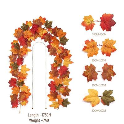 Halloween Maple Leaf Vine Wall Hanging for Christmas and Harvest Festival