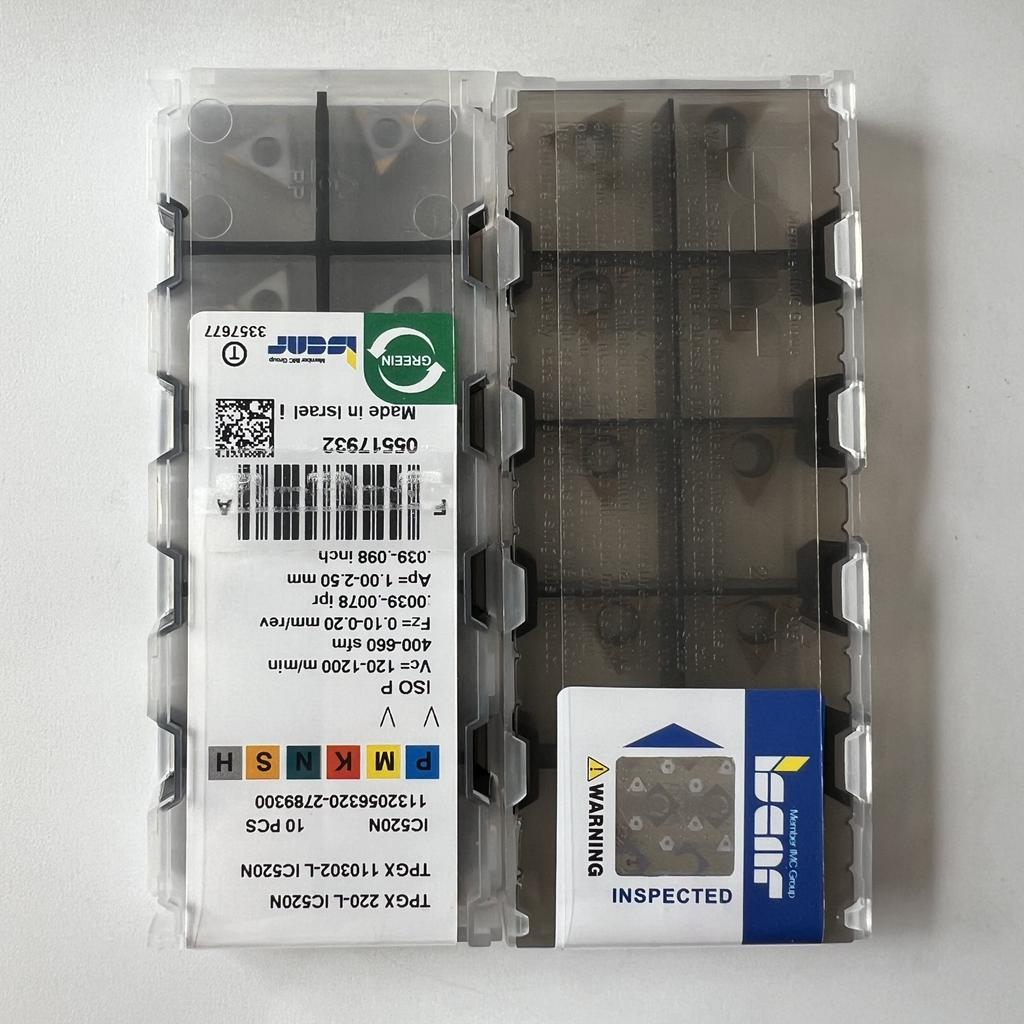 ISCAR / TPGX110302-L IC520N / Industrial indexable carbide inserts 10 Pcs