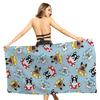 Microfiber Cartoon Dog Beach Towel Spa Sauna Pareo Novelty Sand Free Towel Poncho Surf Mat Picnic Camping Travel For Adults Kids