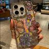 Plating Colour Fashion Flowers Phone Case For For Iphone 11 12 13 15 16 Pro Max 17 Air Soft Bumper Protector On 14 Plus Cover