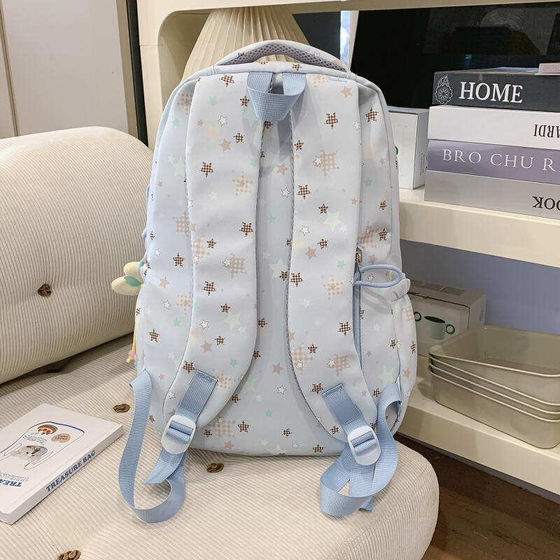 Five-pointed Star Backpack Large Capacity Printed Backpack Student Schoolbag