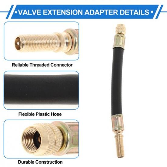 1 Set 90 Degree Tire Valve Extension W Flexible 140mm Tyre Valve Stem Extender