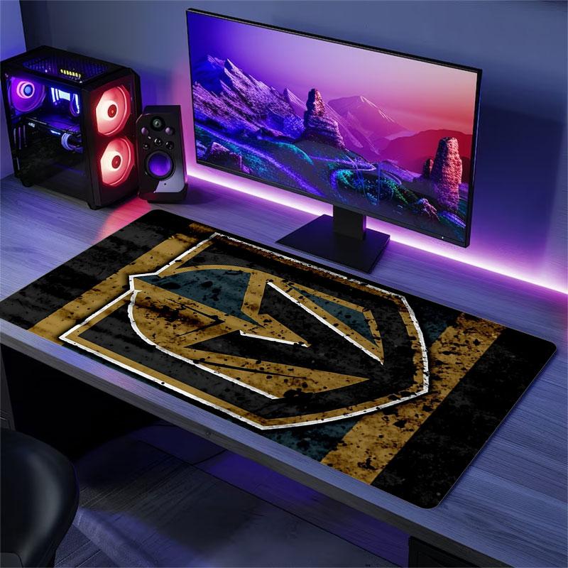 Vegas Golden Knights Mouse Pad, Large Gaming Desk Mat, Non-slip XXL Mousepad for Laptop & Tablet, Mini PC Playmat with Stitched Edges