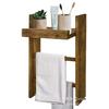 In-Stock Wooden Wall-Mounted Towel and Bathroom Storage Rack
