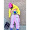ZYLLO American Retro High Street Tooling Doppelte Taille Sweatpants Blatt Camouflage Schwerindustrie Gestreift Locker Weitbeinige Hose Europa