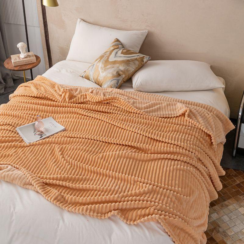 Summer Lightweight Coral Fleece Throw Blanket - Single Size for Student Dorms, Ideal for AC Naps On Sofa