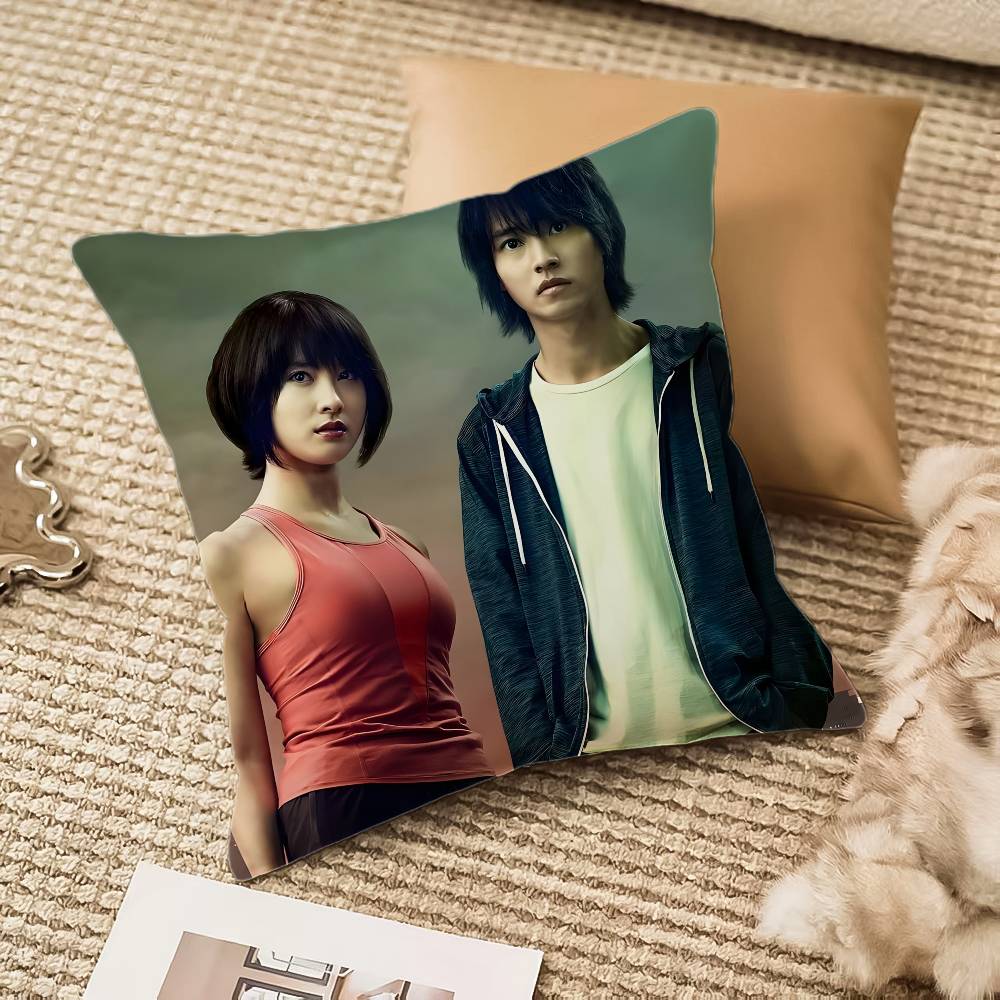 

Hot Tv AAlice In Borderland Pillow Case Antidustmite Pillowcase Invisible zipper silky plush Sofa 30X30cm