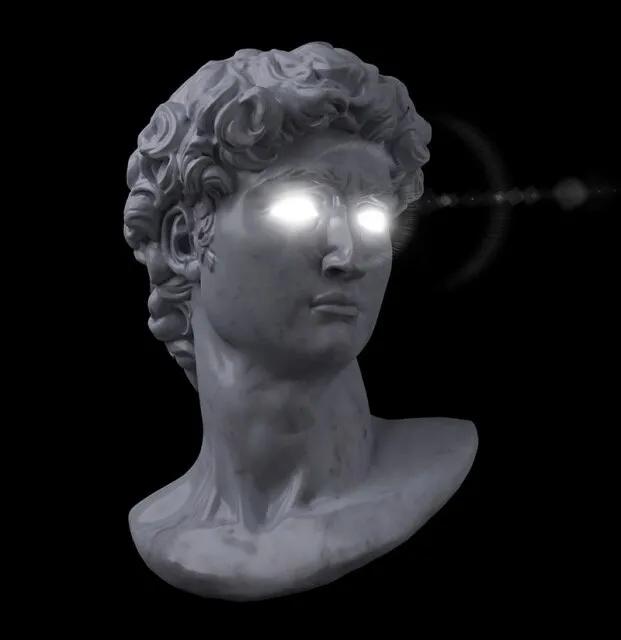 Modern Apollo Marble Sculpture Canvas Painting David Popolo Posters and Prints Wall Prints Canvas Pictures Home Room Decoration
