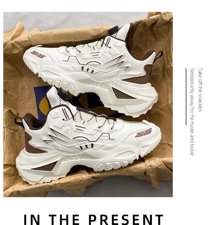 Herren Trendige Rutschfeste Laufschuhe mit Atmungsaktivem Design und Drehknopf zur Höhenverstellung, Geeignet für Jugendliche & Senioren, Frühling/Herbst.