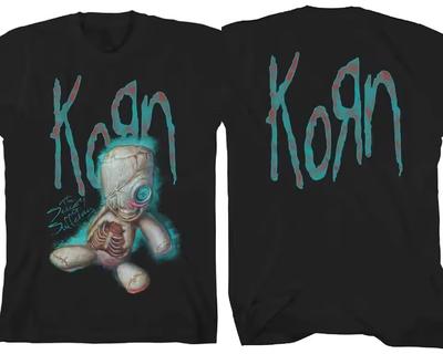 Rock Band Korn Follow The Leader Print Unisex Losse Y2K Stijl Vintage Mode Korte Mouw Comfortabel Dames en Heren T-shirt