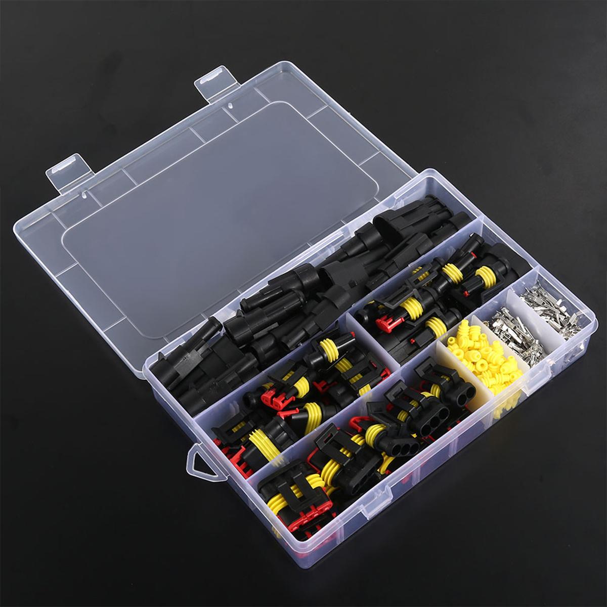 

352 шт. Водонепроницаемые разъемы для автомобиля, мотоцикла, яхты, комплект разъемов для электрических проводов, 1/2/3/4-контактные клеммы, штекер жгута проводов