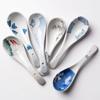 Ceramic Dessert Coffee Spoon Porcelain Soup Spoon Painted Stirring Spoon Tableware Kitchen Utensils