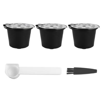 Capsule de café réutilisable en acier inoxydable chromé, rechargeable, filtre, compatible avec Nespresso