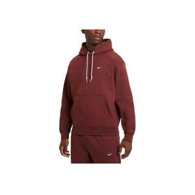 Nike Moletom Casual de Cor Sólida Solo Swoosh Confortável de Manga Longa Moletom Masculino Marrom DX1355-231