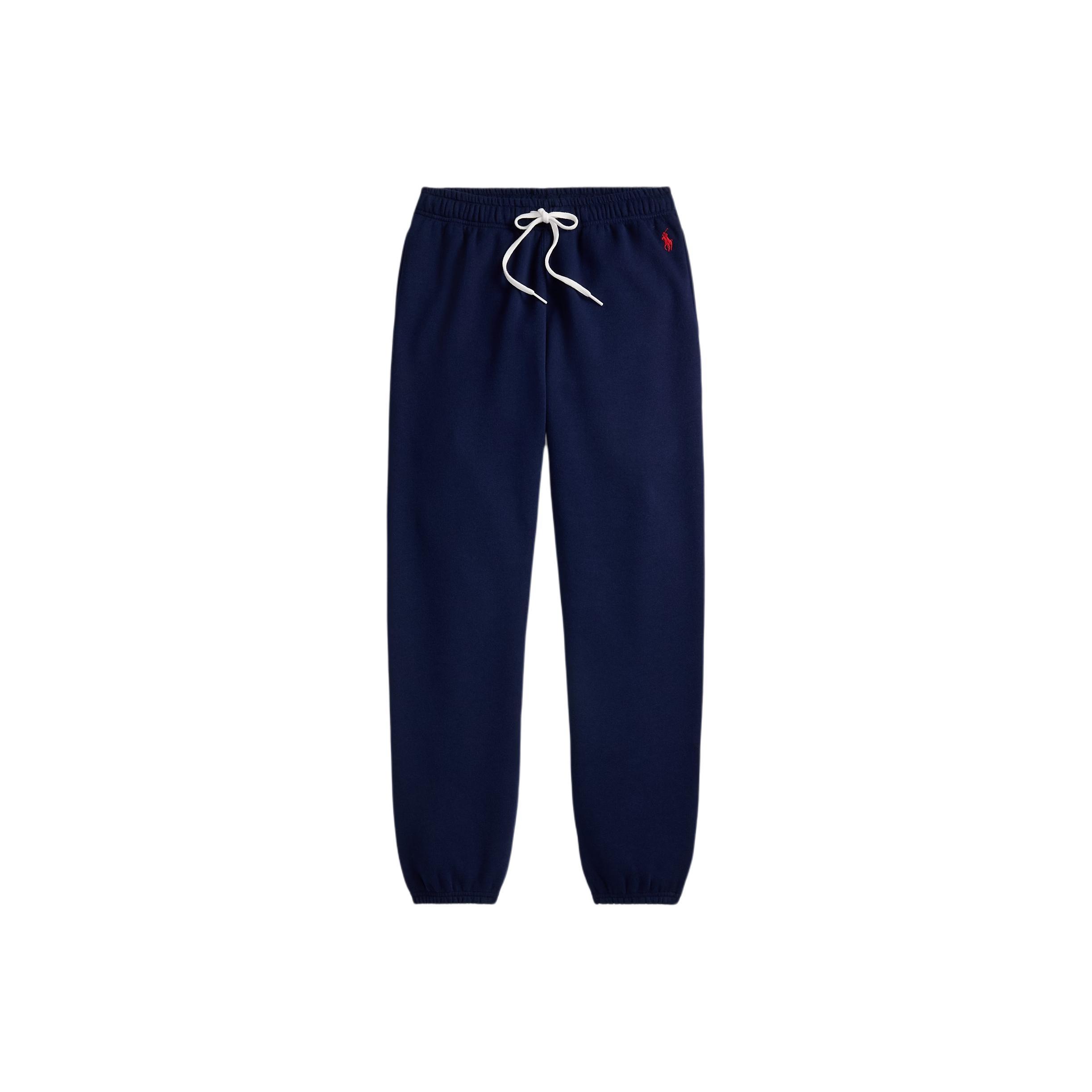 

Polo Ralph Lauren Брюки-джоггеры с вышитым пони, средней посадки, на кулиске, зауженные, с длинным карманом, из флисового трикотажа, женские, 211971700-002 XS