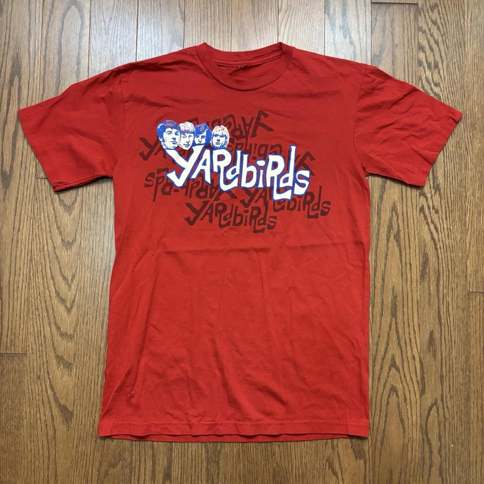 

Vintage 70s 80s Yardbirds Band T Shirt Beatles UK Euro Tee Red Baby Muscle Men M S