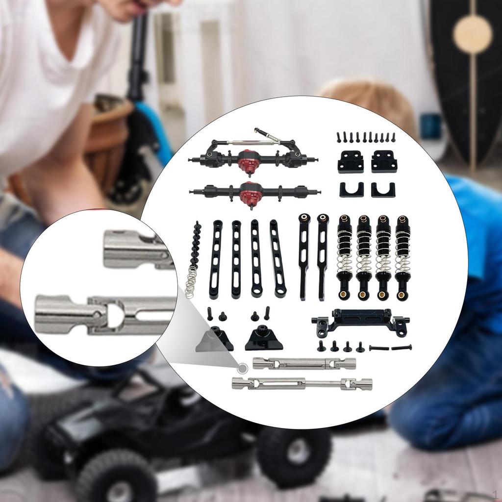 1/12 Carro RC Eixos Hastes Acessórios de Modificação Fácil Instalação Suportes de Amortecedor Puxar para