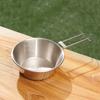 Outdoor Folding Bowl Stainless Steel Camping Bowl Cooking Tableware Hiking Travel Picnic Bowl Utensil
