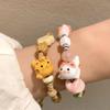 Lucky Cat Ceramic Cat Bracelet Handmade Cat Bead Bracelet Personality Maneki Neko Bracelet  Gift