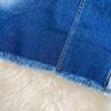 Gradient Color Denim Skirt Women's Autumn Retro High Waist Slim A-Line Short Skirt