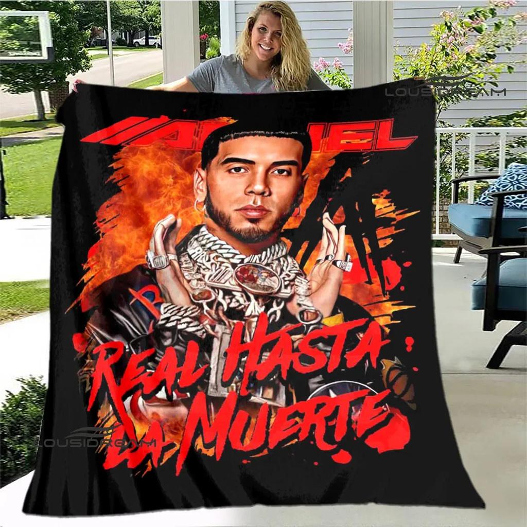 Rapper Anuel AA printed blankets Flange Warm blanket soft and comfortable home travel bed blanket picnic blankets birthday gift