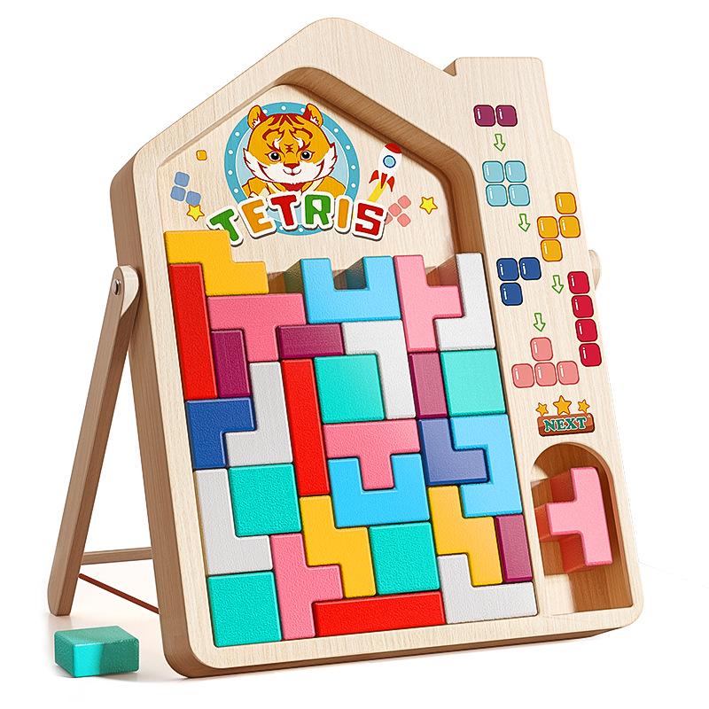 Tetris Building Blocks Puzzle: Educational Brain Training Toy for Kids Ages 3-6