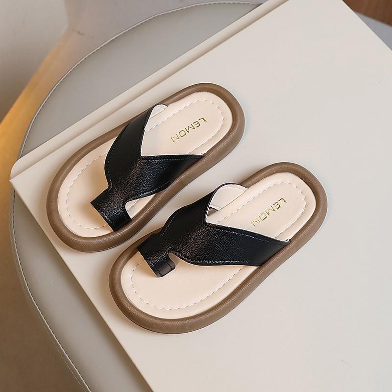 Children Summer Slippers Boys Girls Summer Beach Shoes Round Head Kids Outdoor Indoor Slippers Thick Bottom Open-toe 2024 New