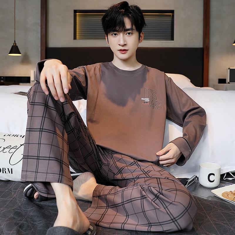 

Мужская свободная хлопковая пижама-пуловер - Коллекция Весна/Осень 2023 D9986, XL