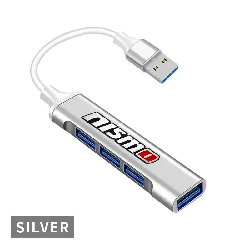 

4-портовый USB 3.0 концентратор USB-хаб Высокоскоростной разветвитель type c 5 Гбит/с Для Nissan Nismo Tiida Teana GTR Juke Note Versa Almera Аксессуары For Nismo