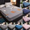 Waterproof Mattress Cover Cartoon Fitted Sheet Home Bedroom Bed Pad Protector Families with Pet Children (without Pillow Case)