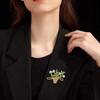Vintage Forget-me-not Flower High-end Enamel Craft Flower Fashion Basket Brooch
