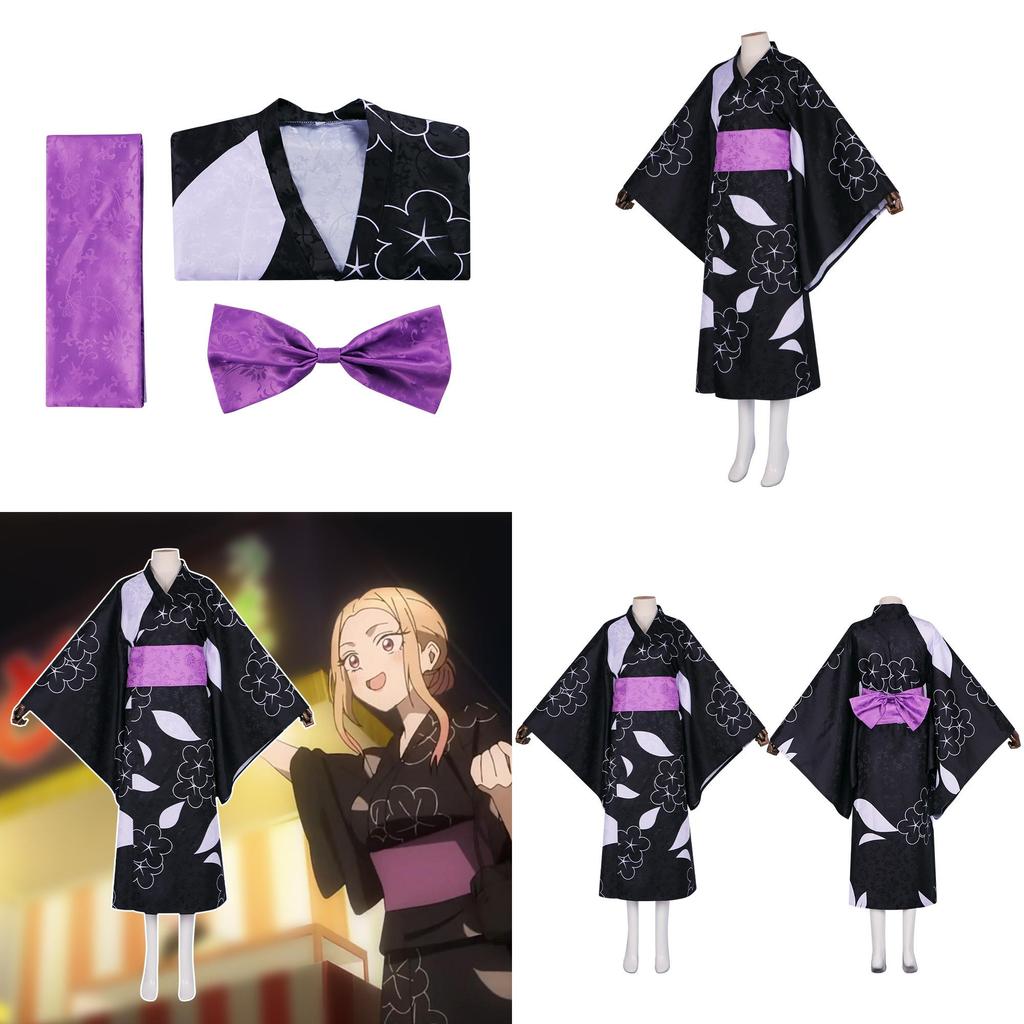 Halloween Cosplay Costume Adorable Kimono Dress For Role Play Anime Fans
