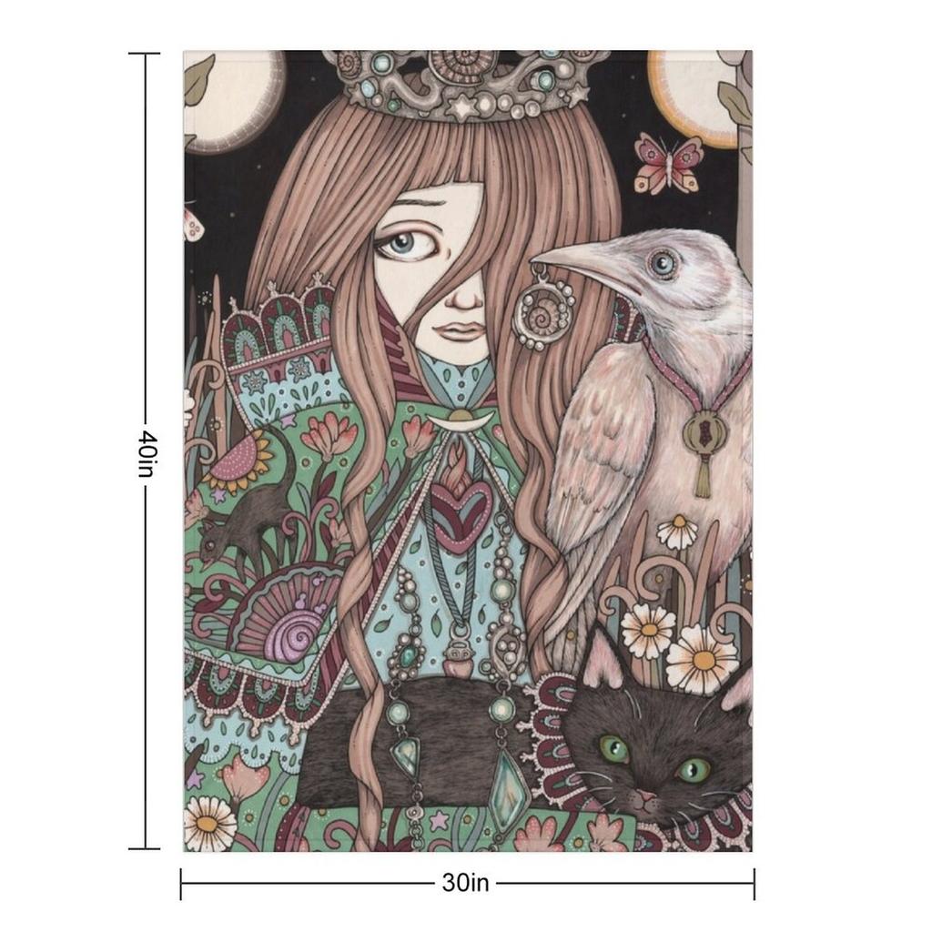 The High Priestess Throw Blanket warm winter decorative Sofas Furrys Blankets