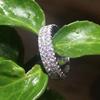 3A Zircon Rings for Women Full Circle Triple Layer Sparkling Engagement Band Stackable Ring Trendy Wedding Jewelry