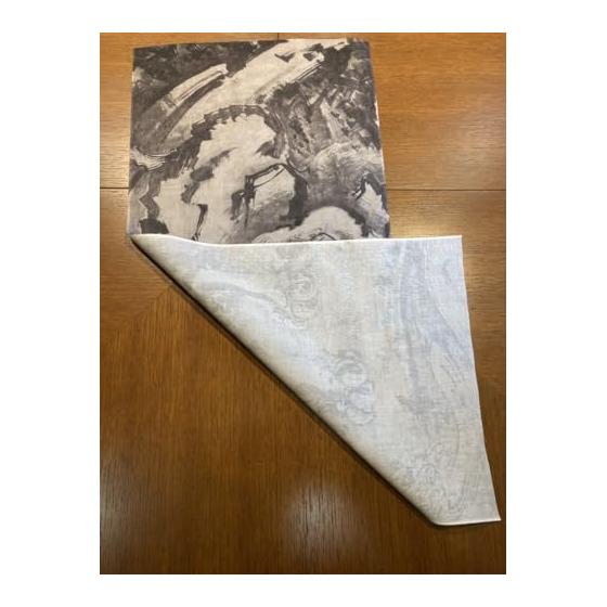 Ukiyo-e Tenugui Towel: Soga Shohaku's "Shishi" (Lion) - Right Scroll, Printed with Reactive Dyes on Premium Tokka Tenugui Fabric