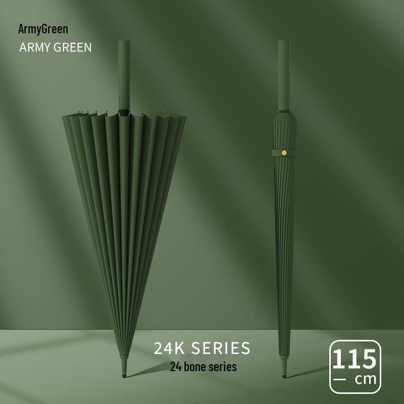 Extra Large Double Person 24-Rib Umbrella with Color-Matched Design and Long Handle