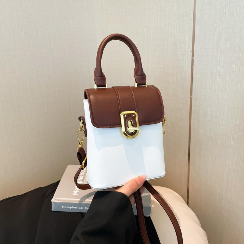 Summer summer exquisite texture small bag women's 2025 new retro contrasting color messenger mobile phone bag shoulder handbag