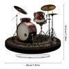 Hyack Miniature Drum Set 2D Drum Set Acrylic Design Art Panel Tabletop Interior Decoration