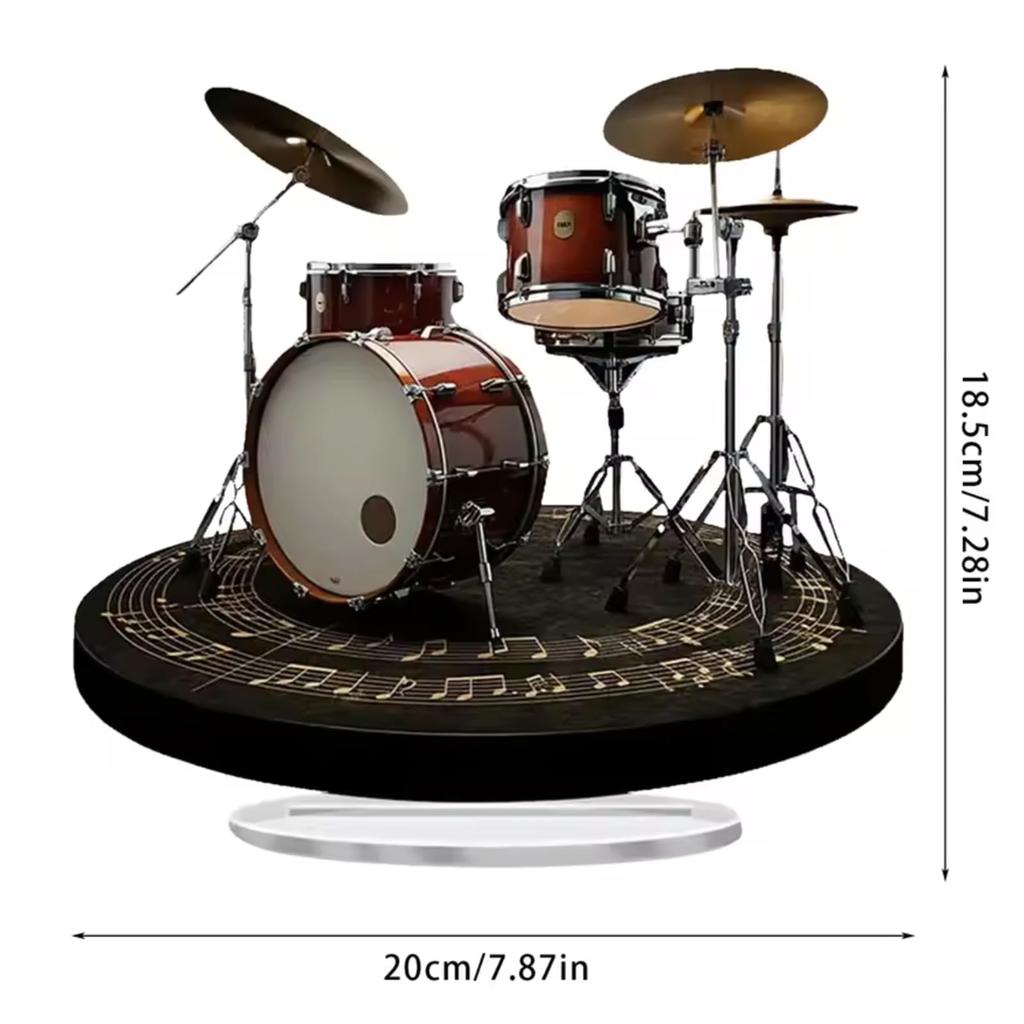 Hyack Miniature Drum Set 2D Drum Set Acrylic Design Art Panel Tabletop Interior Decoration