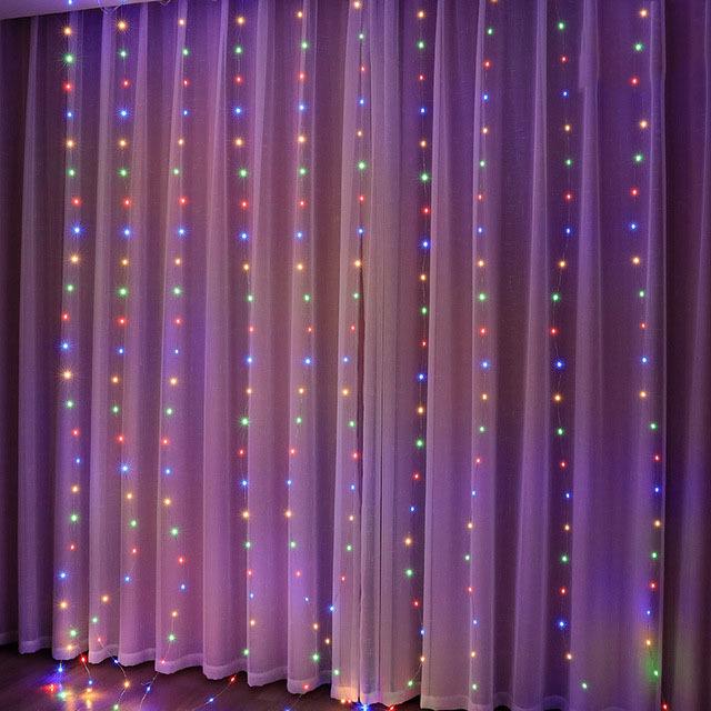 Christmas Lights Curtain Garland Merry Christmas Decor for Home 2025 Xmas Ornament  Gifts Fairy Lights Festoon New Year