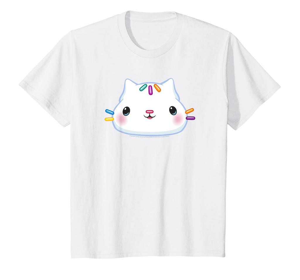 Kids Gabby's Dollhouse Cake Cat Big Face T-Shirt