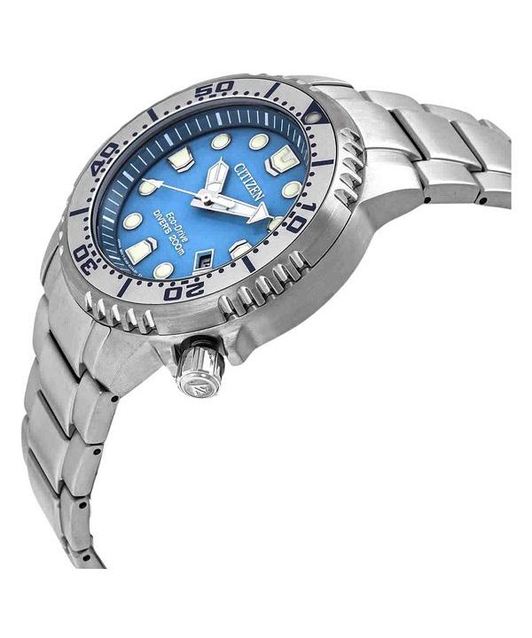 Citizen Promaster Dive Edelstahl Hellblaues Zifferblatt Eco-Drive Diver's BN0165-55L 200M Herrenuhr