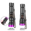 365nm UV Flashlight USB Rechargeable Aluminum Alloy Black Mirror Purple Light Curing Cat Tinea Pet Urine Stain Leakage Detection