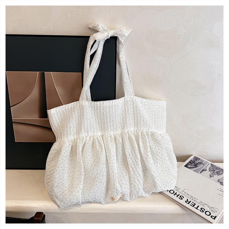 New pleated shoulder bag simple casual large-capacity tote bag women's versatile commuter handbag