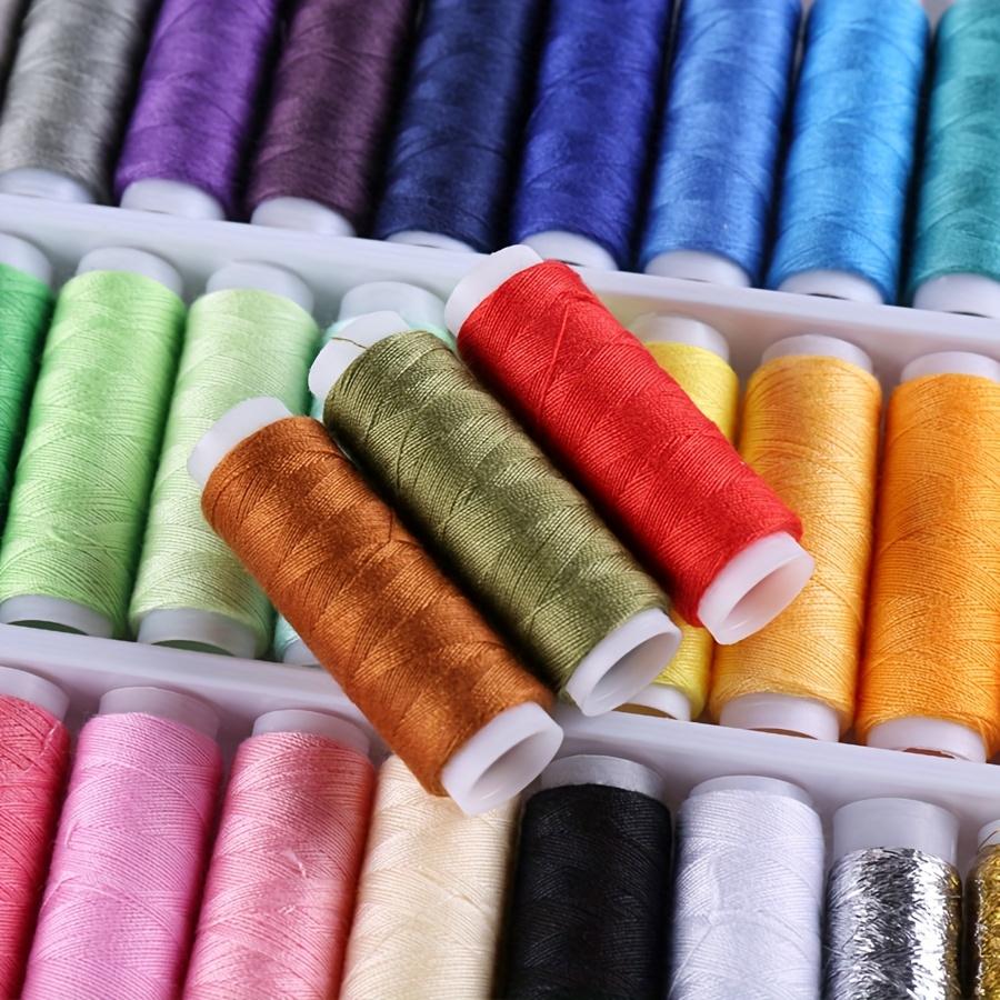 39pcs/box Sewing Thread Kit Colorful Polyester Roll Threads DIY Embroidery Craft Materials Suit for Machine Hand Sewing JXB