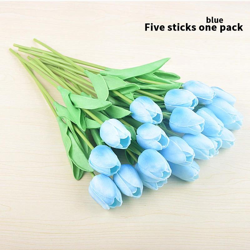 PU-Tulpe Künstliche Blume, Simulationsstrauß, Real Touch, Mini, Weihnachten, Familie, Garten, Hochzeitsdekoration